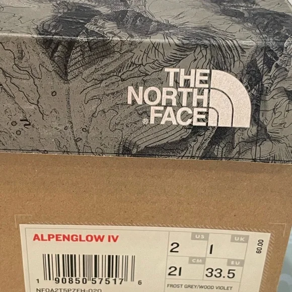 The North Face Youth Alpenglow IV Boot - Frost Grey/Wood Violet - Picture 6 of 7